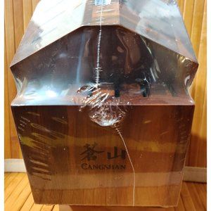 Cangshan Solid Walnut Knife Wood Block 16 Slot - New & Sealed - Block ONLY 6LB